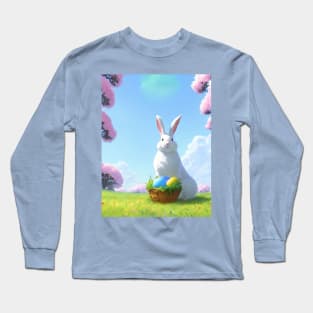 White Bunny-Easter Bunny Long Sleeve T-Shirt